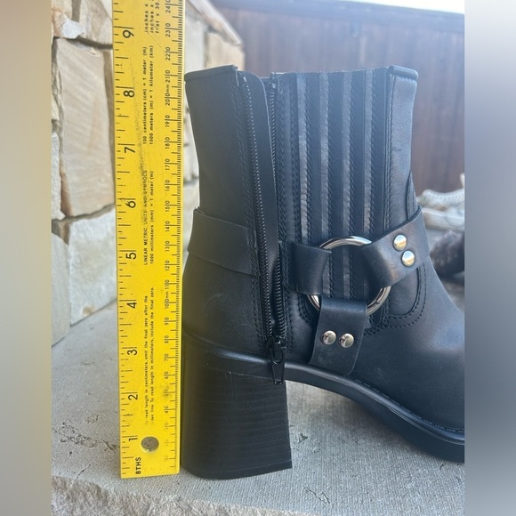 Jeffrey Campbell Operator harness Black Leather Ankle Boots Sz-9.   N - Picture 11 of 15